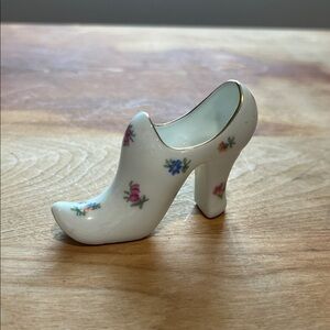 Vintage Floral Porcelain Shoe